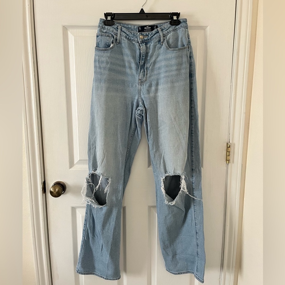Hollister Light Blue Ultra High Rise Dad Jeans